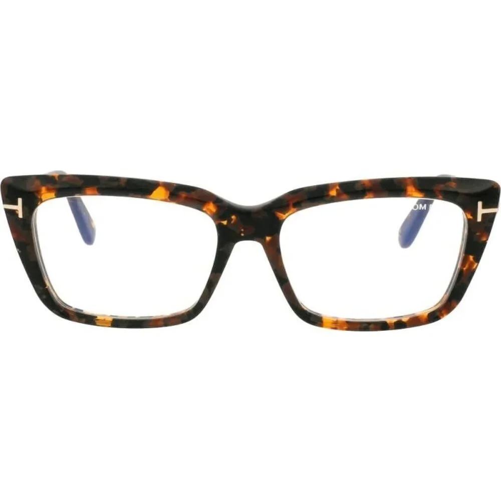 NWT Tom Ford FT5894-B Dark Havana Square 56mm Eyeglasses